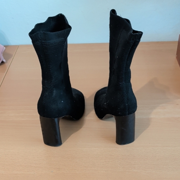 rag & bone Textured Black Heeled Boots - Picture 1 of 4